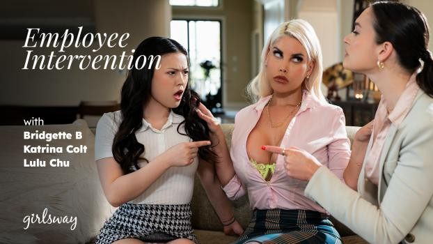 girlsway 13 08 2023 bridgette b, lulu chu and katrina colt – employee intervention