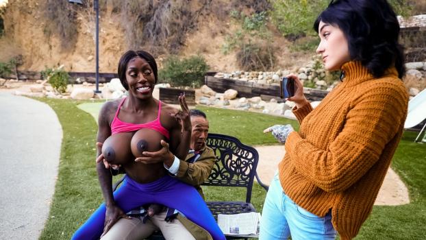 brazzersexxtra 2022 06 28 ebony mystique – nasty old bench flasher meets thirsty jogging nymph