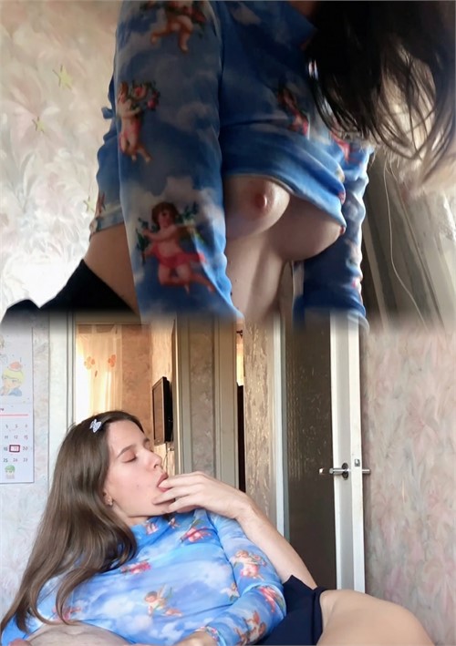college slut in stockings close-up blowjob & balls licking porn movie
