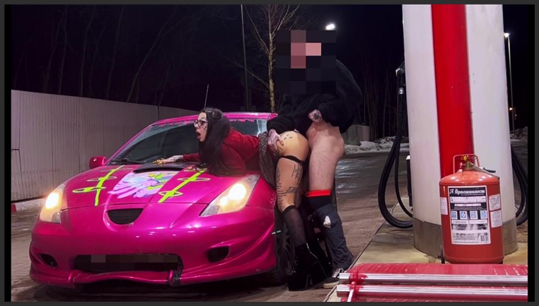 risky sex with a stranger at a gas station