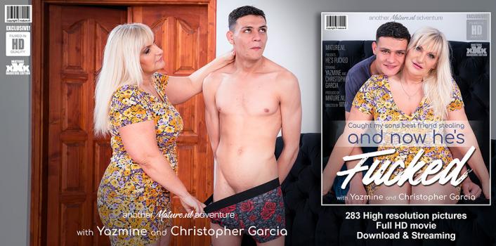 maturenl – yazmine – her sons best friend is fucked, after caught stealing