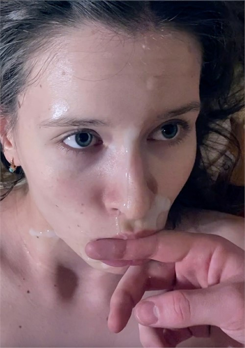innocent girl gets huge load on her cute face
