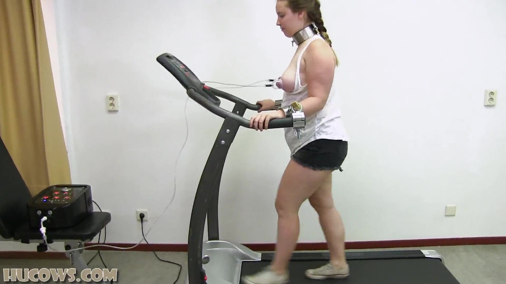 vina on the treadmill