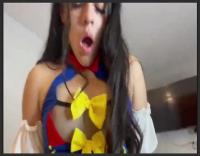 angel victoria snow white ends halloween night with her ass full of semen