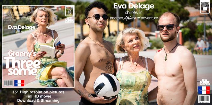 maturenl – eva delage – modern grandma cougar eva delage gets two young to fuck her in a threesome