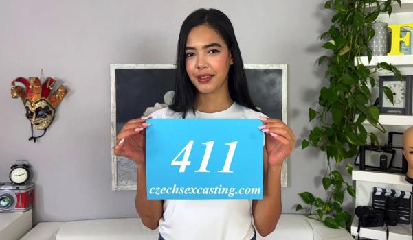 CzechSexCasting E411 Sexy Latin brunette tries her luck with a horny cameraman