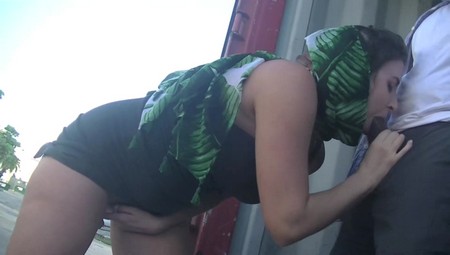 My Black Sugar Daddy Public Blowjob