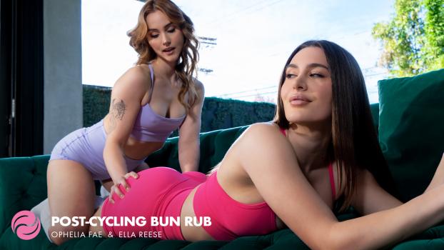AllGirlMassage 26 02 16 Ella Reese And Ophelia Fae Post Cycling Bun Rub