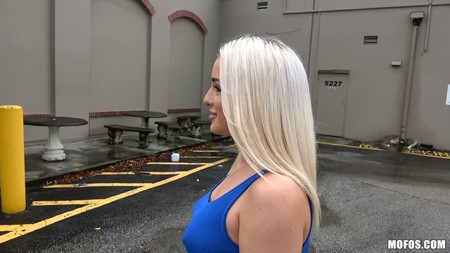 PublicPickups Curvy Blonde Rides Dick In Garage