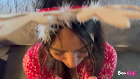Izamariposa Gifts Me A Deep Throat For Christmas Blowjob