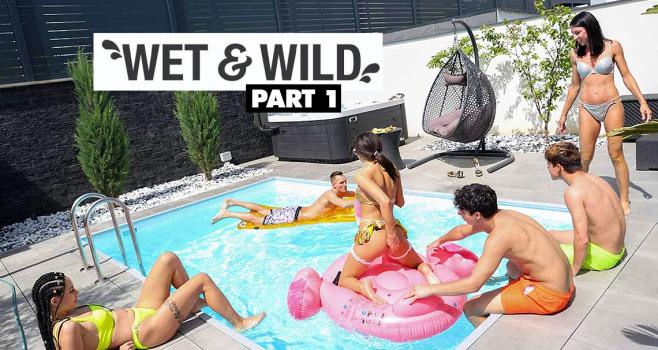 FamilyScrew 25 06 26 Mia Trejsi Mini Mitzix And Linda Caprice Wet and Wild Pool Party part 1
