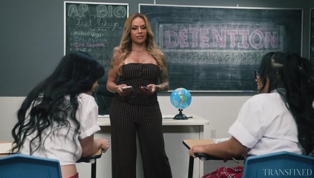 Transfixed 25 10 29 Yhivi TS Foxxy and Summer Col Detention Tension