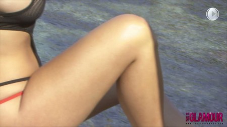 15 06 09 Melissa Debling Sexy See Through Monokini BTS