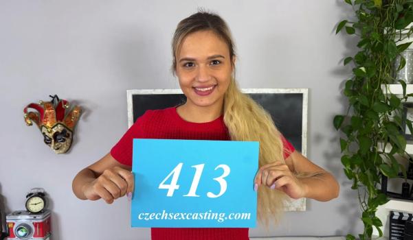 CzechSexCasting E413 Novella Night Smiling blonde Russian babe works wonders with her pussy – E413