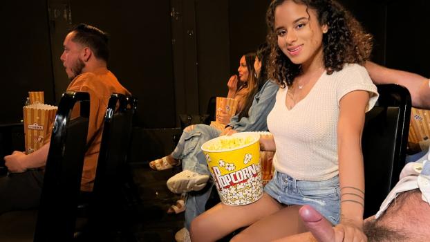 LetsPostIt 25 09 16 Isabella Jules Movie Theater Flashing